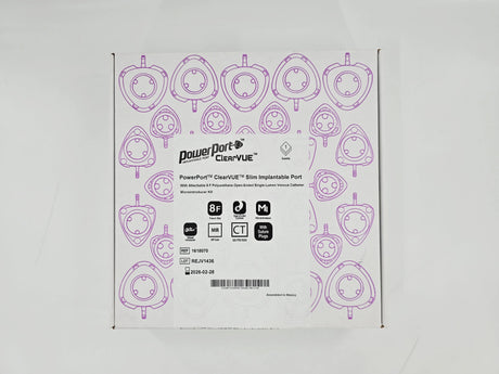 Bard 1618070 PowerPort ClearVUE Slim Implantable Port w/ Attachable 8F Polyurethane Open-Ended Single-Lumen Venous Catheter Microintroducer Kit 1/EA Bard