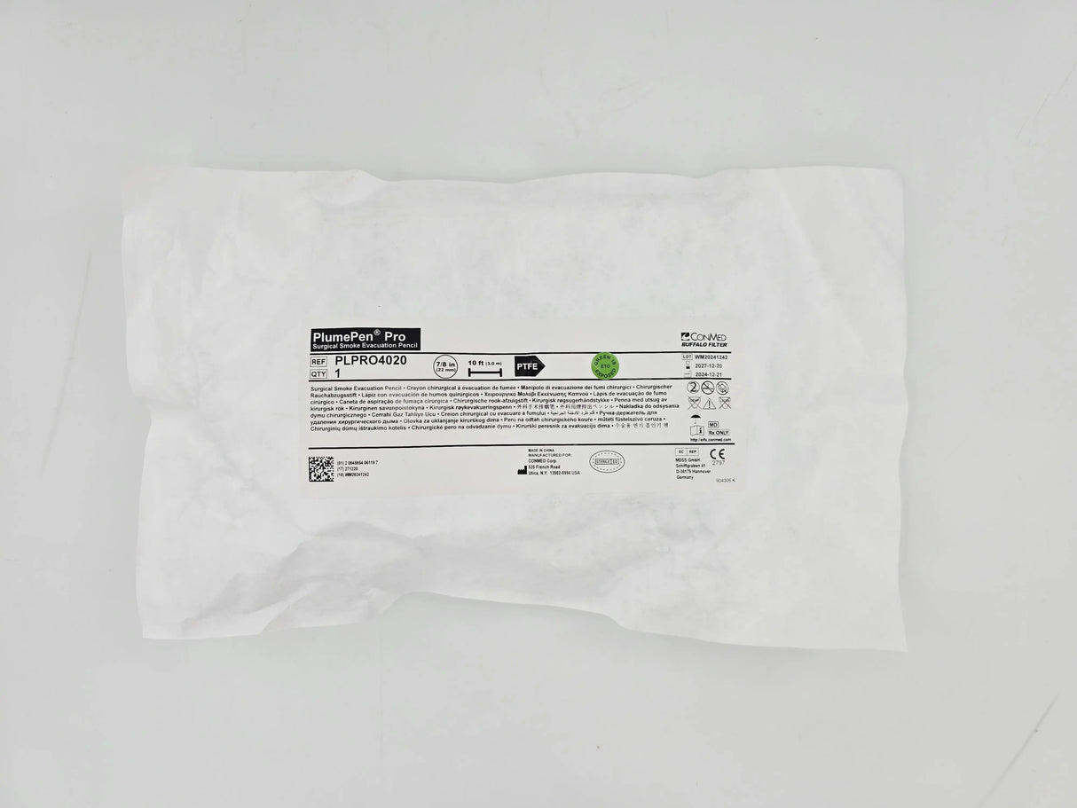 ConMed PLPRO2040 Buffalo Filter PlumePen Pro Surgical Smoke Evacuation Pencil 7/8" Diameter 10' Tubing 1/EA ConMed