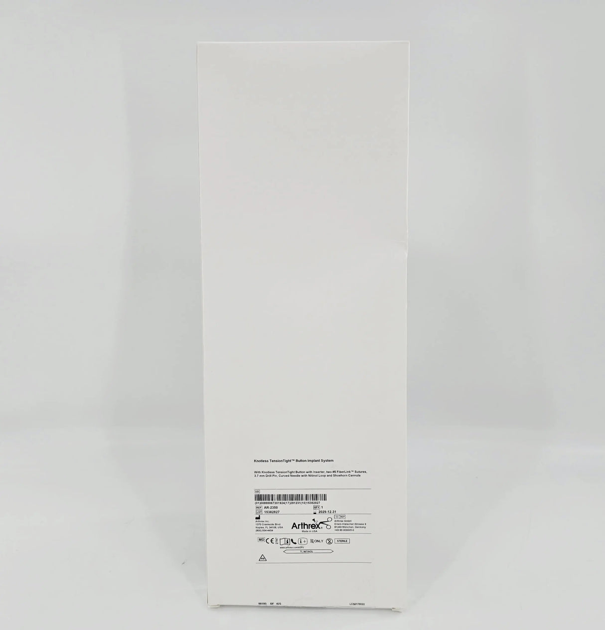 Arthrex AR-2350 Knotless TensionTight Button Implant System 1/EA Arthrex