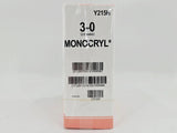 Ethicon Y215H MONOCRYL 3-0 Undyed 1X27" RB-1 17mm ETHALLOY BX/36 Ethicon