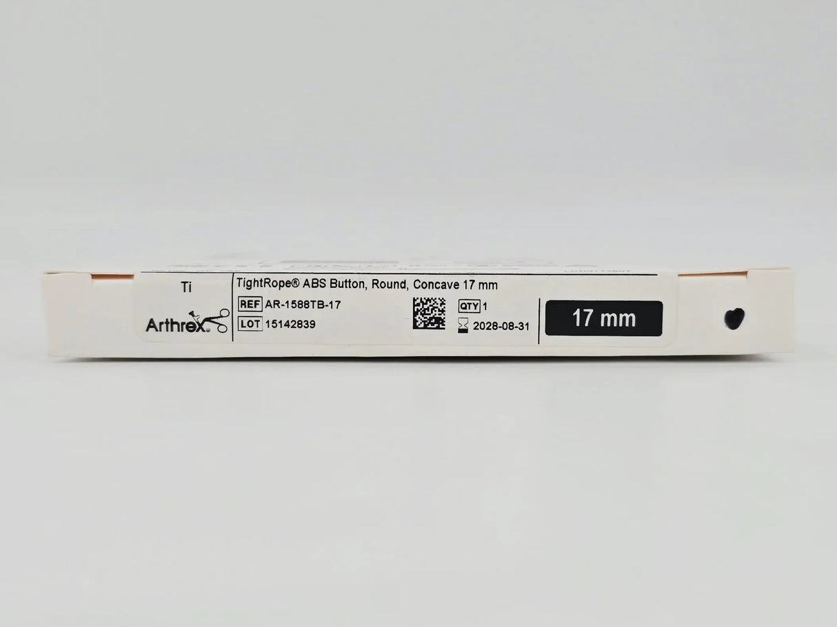 Arthrex AR-1588TB-17 TightRope ABS Button Round Concave 17mm 1/EA Arthrex