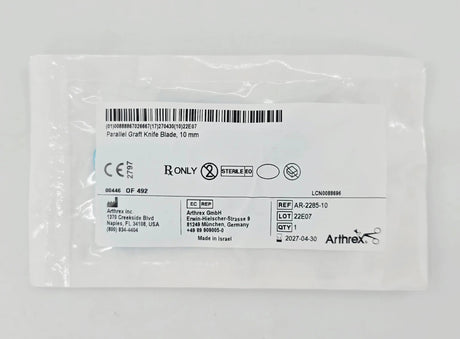 Arthrex AR-2285-10 Parallel Graft Knife Blade 10mm 1/EA Arthrex