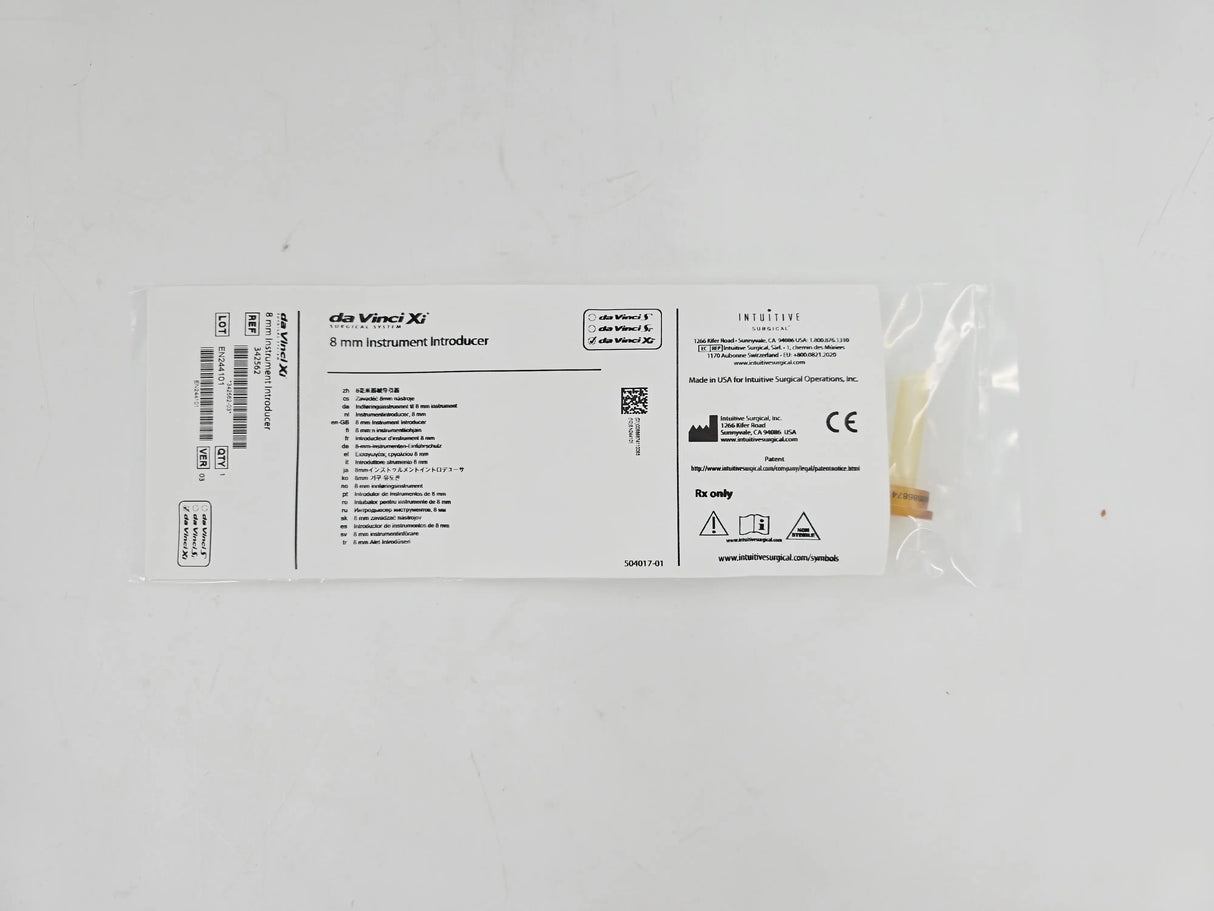 Intuitive Surgical 342562 da Vinci Xi 8mm Instrument Introducer 1/EA Intuitive Surgical