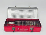 Synthes Grey/Red Sterilization Tray 12x5x3 Perforated Autoclave Inner Tray Primis Medical