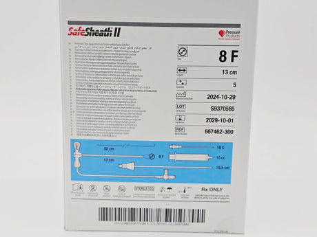 Safe Sheath 667462-300 Hemostatic Tear Away Introducer System 8F Safe Sheath