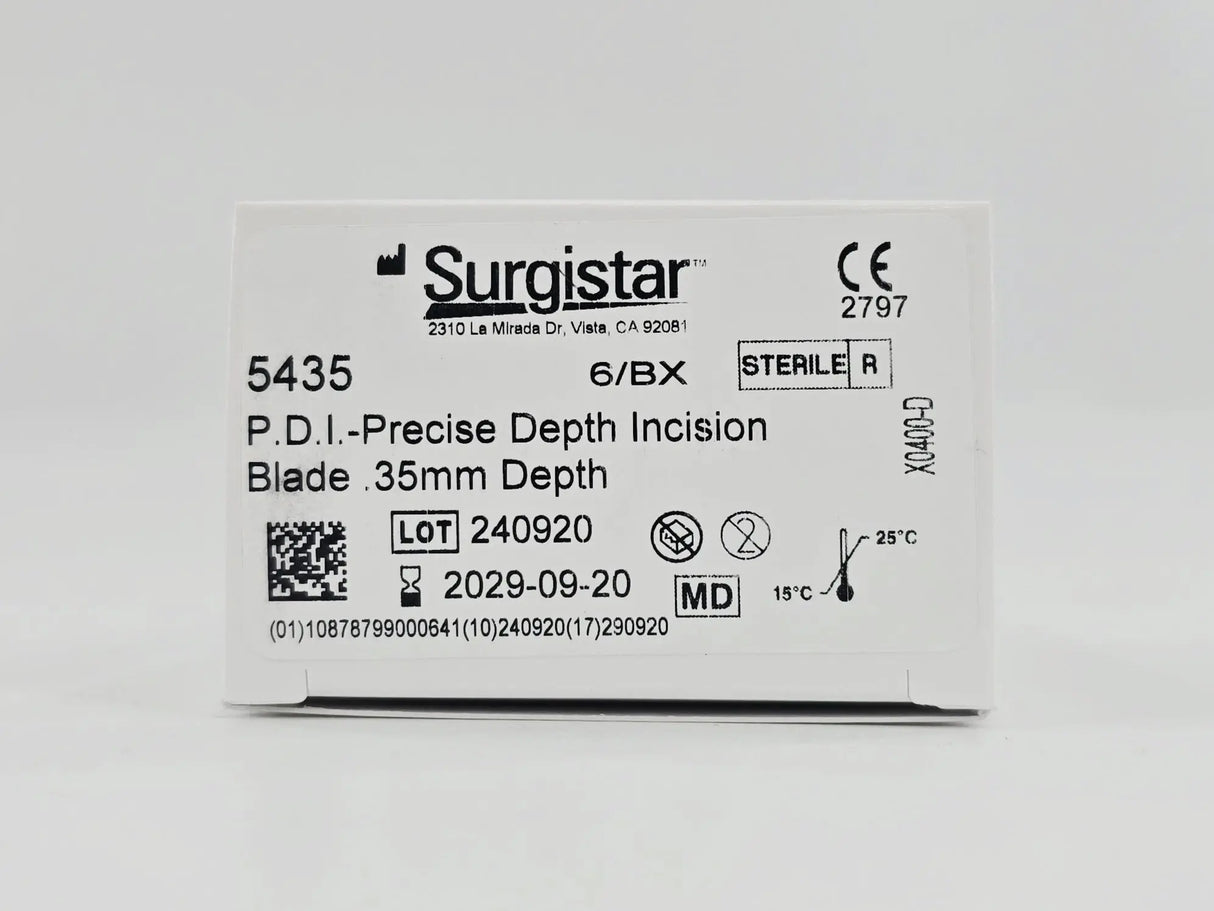 Ambler Surgical 5435 Surgistar Precision Depth Incision Blade .35mm Depth BX/6 Ambler Surgical