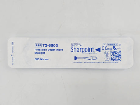Surgical Specialties 72-6003 Sharpoint Precision Depth Knife Straight 600 Micron 6/BX Surgical Specialties