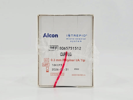 Alcon 8065751512 Intrepid Micro-Coaxial System 0.3mm Polymer I/A Irrigation and Aspiration Tip Curved BX/6 Alcon