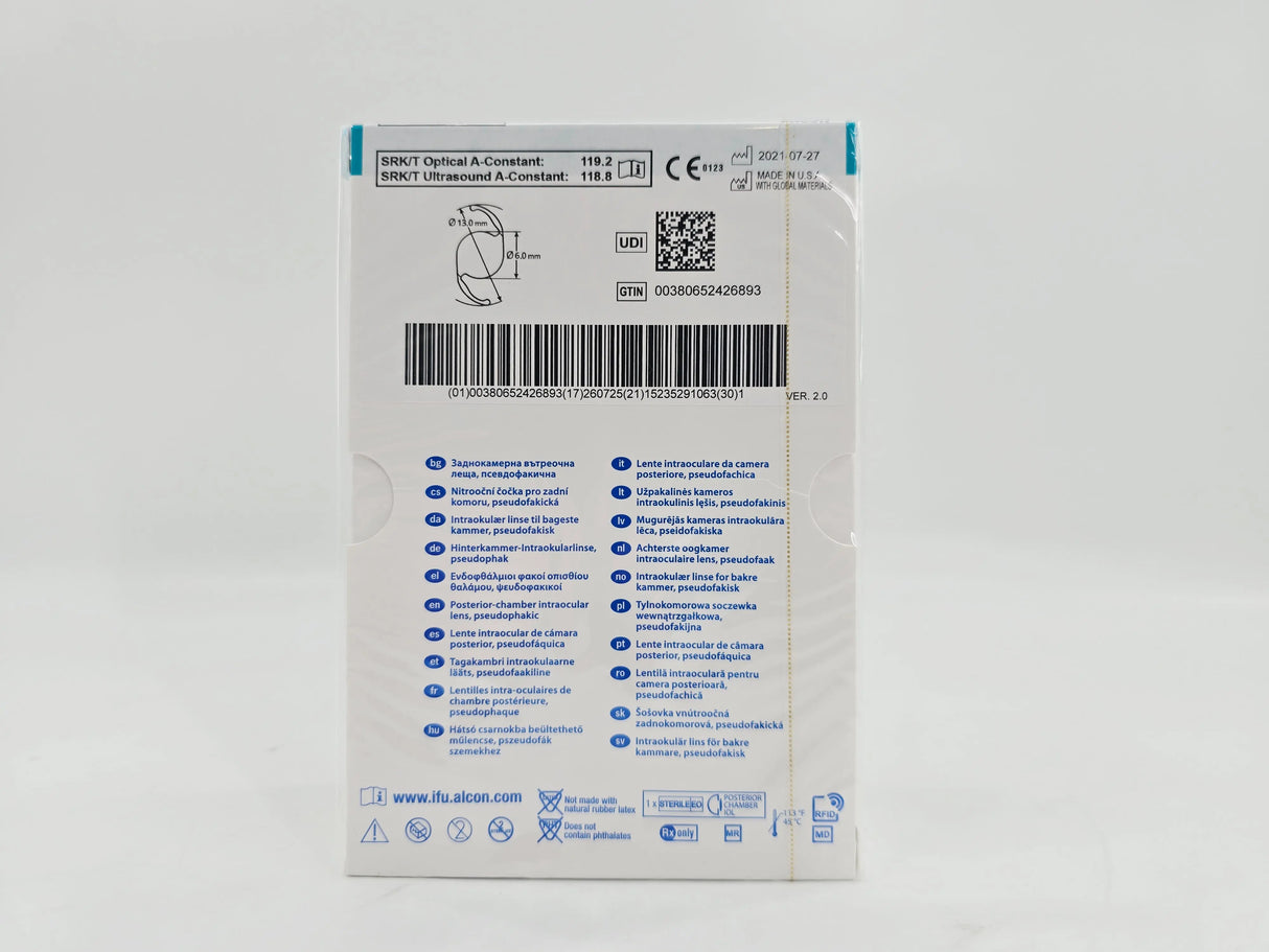 Alcon DAT315.100 AcrySof IQ Vivity Toric UV Absorbing Extended Vision IOL +10.0 D Size D 1/EA Alcon