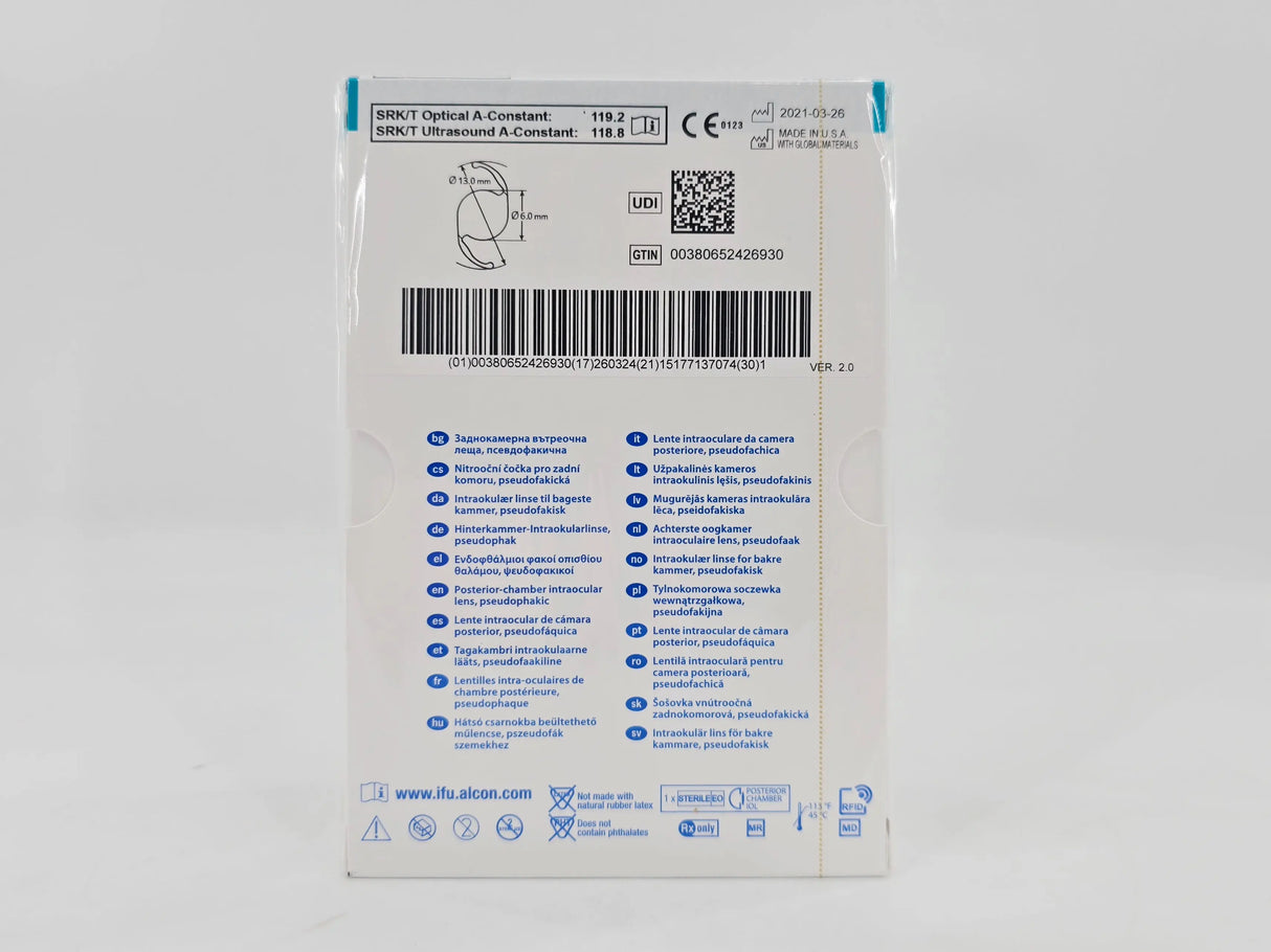 Alcon DAT315.120 AcrySof IQ Vivity Toric UV Absorbing Extended Vision IOL +12.0 D Size D 1/EA Alcon