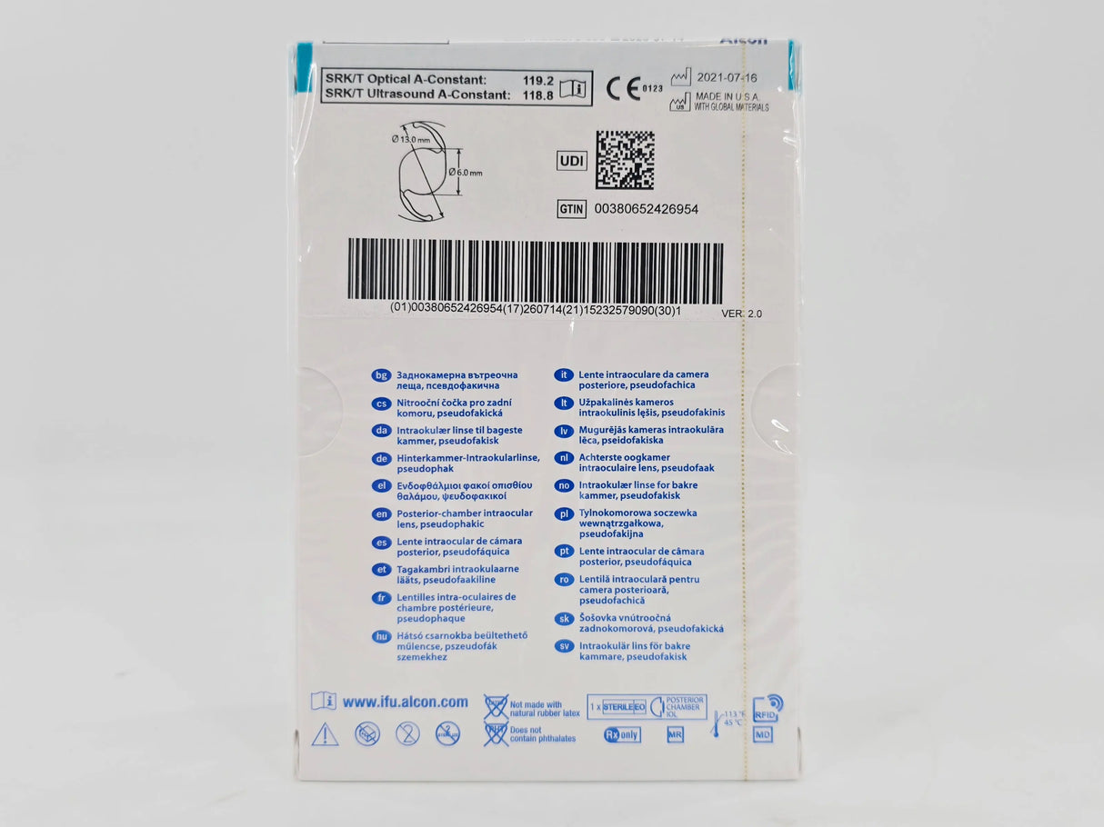 Alcon DAT315.130 AcrySof IQ Vivity Toric UV Absorbing Extended Vision IOL +13.0 D Size D 1/EA Alcon