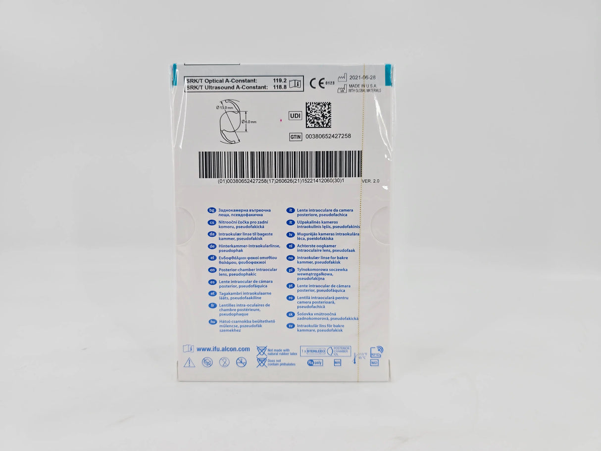 Alcon DAT315.280 AcrySof IQ Vivity Toric UV Absorbing Extended Vision IOL +28.0 D Size C 1/EA Alcon