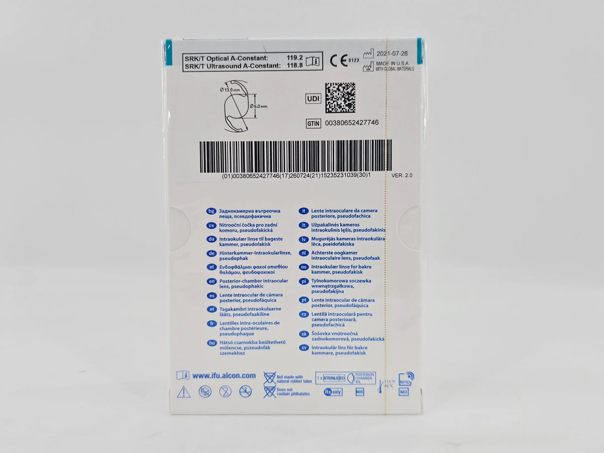 Alcon DAT415.115 AcrySof IQ Vivity Toric UV Absorbing Extended Vision IOL +11.5 D Size D 1/EA Alcon