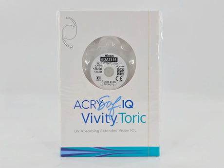 Alcon DAT415.260 AcrySof IQ Vivity Toric UV Absorbing Extended Vision IOL +26.0 D Size C 1/EA Alcon