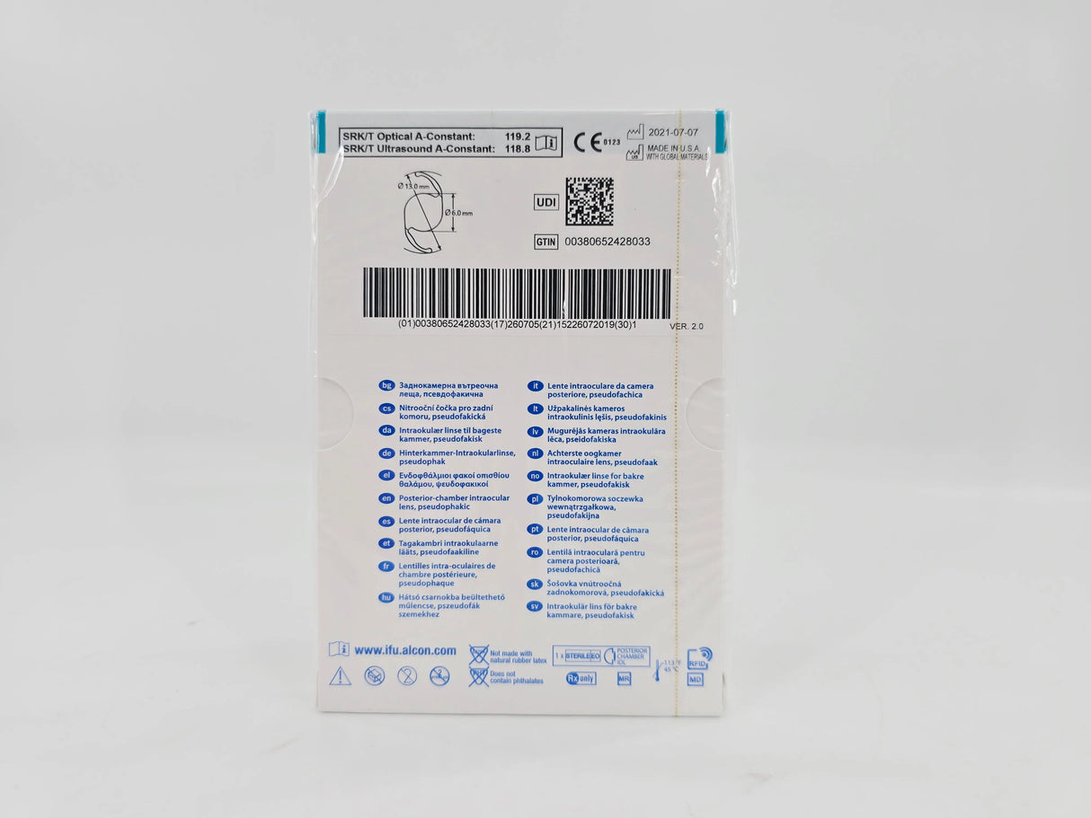 Alcon DAT415.260 AcrySof IQ Vivity Toric UV Absorbing Extended Vision IOL +26.0 D Size C 1/EA Alcon