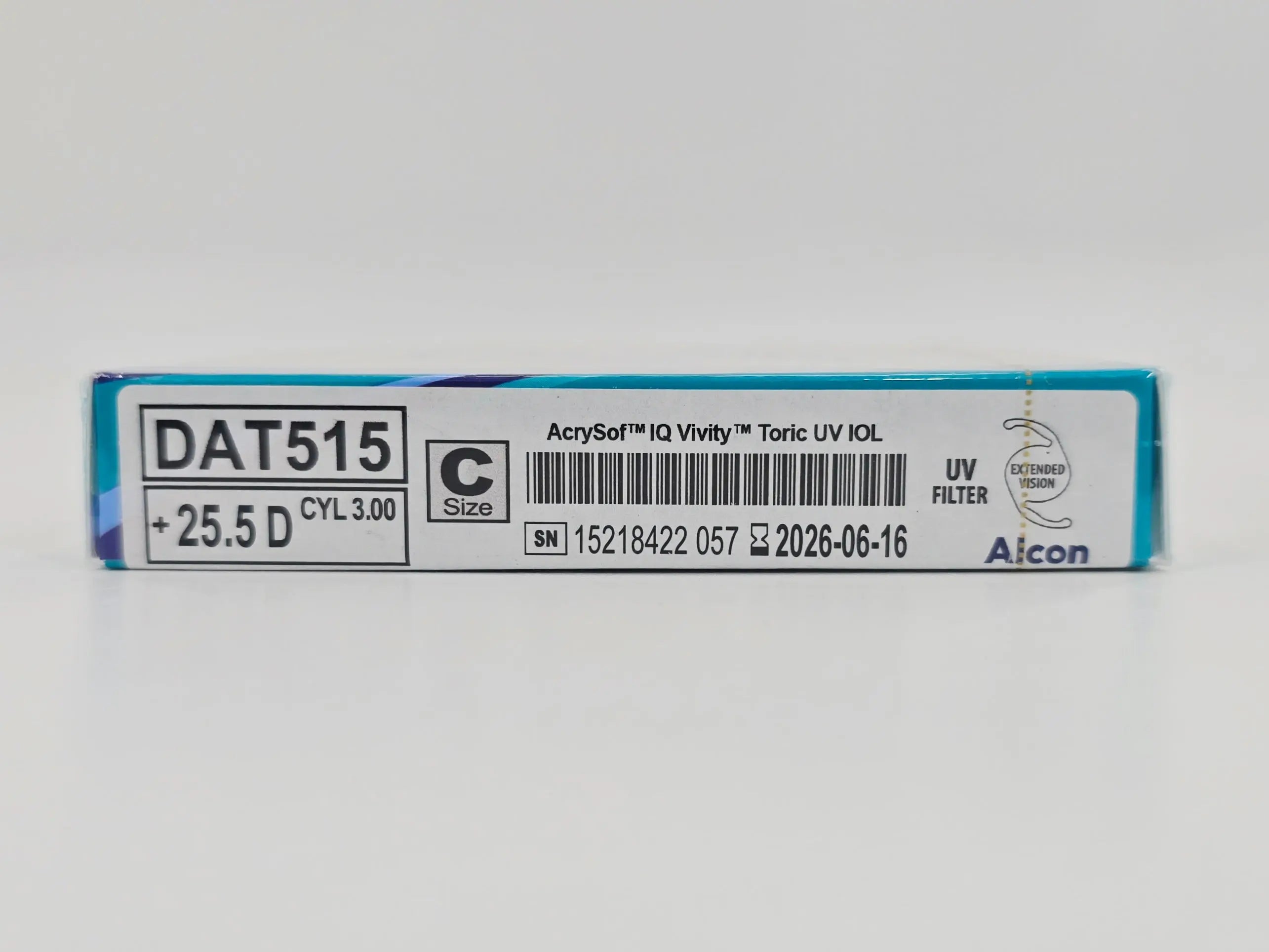 Alcon DAT515.255 AcrySof IQ Vivity Toric UV Absorbing Extended