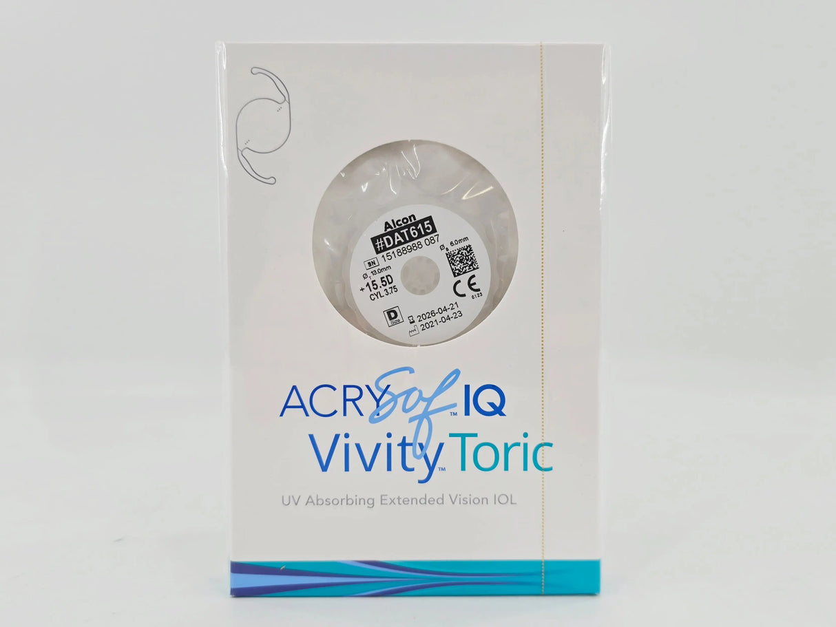 Alcon DAT615.155 AcrySof IQ Vivity Toric UV Absorbing Extended Vision IOL +15.5 D Size D 1/EA Alcon