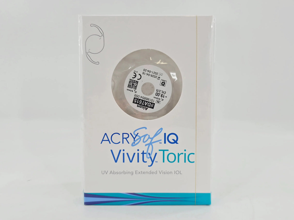 Alcon DAT615.190 AcrySof IQ Vivity Toric UV Absorbing Extended Vision IOL +19.0 D Size D 1/EA Alcon