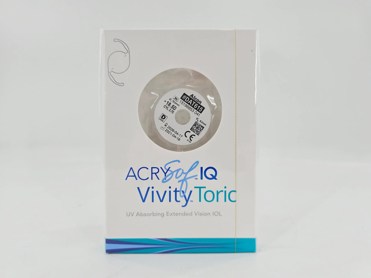 Alcon DAT615.185 AcrySof IQ Vivity Toric UV Absorbing Extended Vision IOL +18.5 D Size D 1/EA Alcon