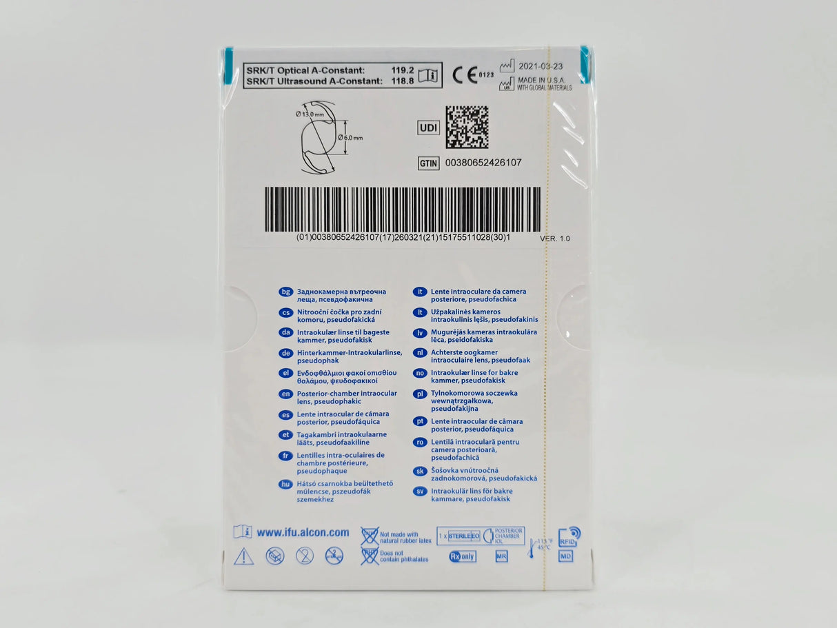 Alcon DAT615.115 AcrySof IQ Vivity Toric UV Absorbing Extended Vision IOL +11.5 D Size D 1/EA Alcon