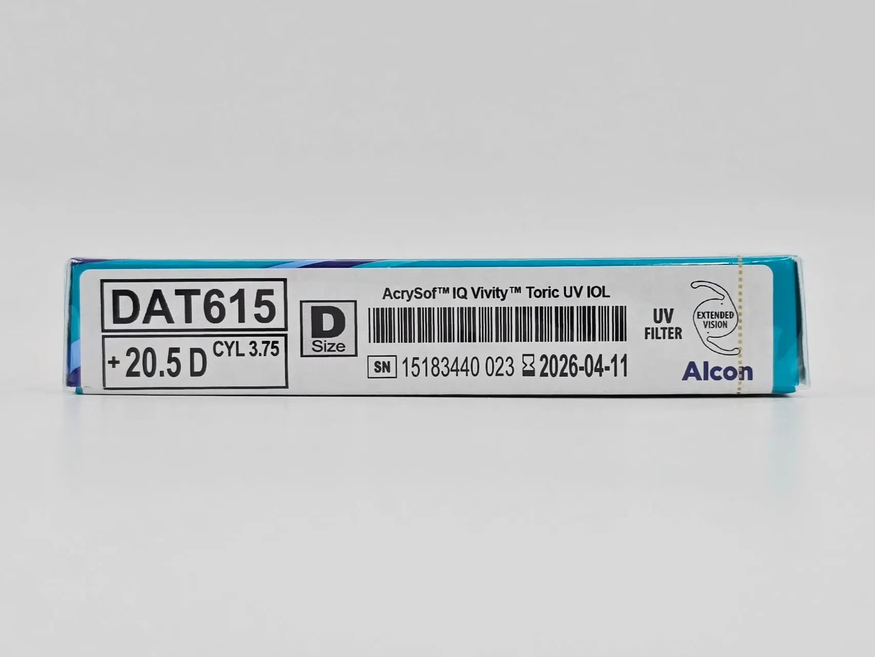 Alcon DAT615.205 AcrySof IQ Vivity Toric UV Absorbing Extended