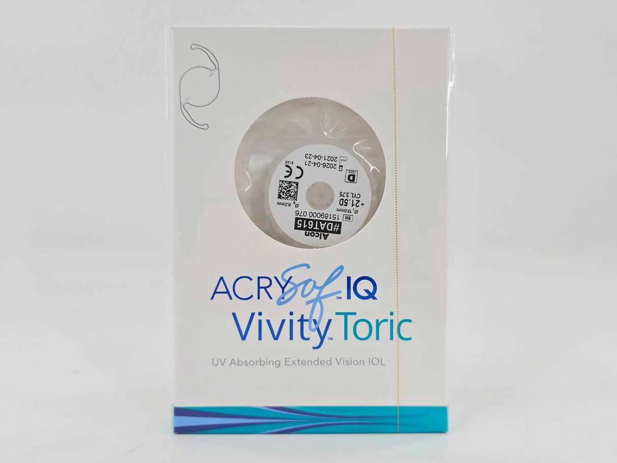 Alcon DAT615.215 AcrySof IQ Vivity Toric UV Absorbing Extended Vision IOL +21.5 D Size D 1/EA Alcon