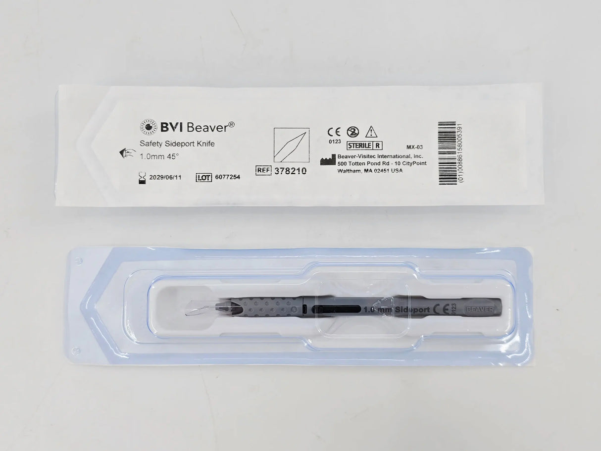 BVI Beaver 378210 Safety Sideport Knife 1.0mm Sideport Angled 45° 1/EA BVI