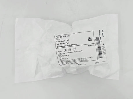 Stryker Sustainability 60-7070-105 Zimmer Reprocessed Tourniquet Cuff PLC Dual Port Single Bladder 30" (Blue) 1/EA Stryker Sustainability