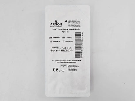 Argon Medical Devices DBMNJ0804TL T-Lok Bone Marrow Biopsy Needle w/ Extraction Cannula 8G x 4" 1/EA Argon Medical