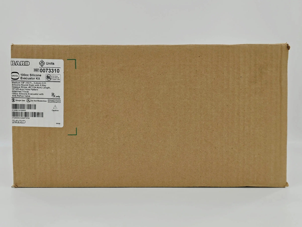 Bard 0073310 Davol 100cc Silicone Evacuator Kit CS/20 Bard
