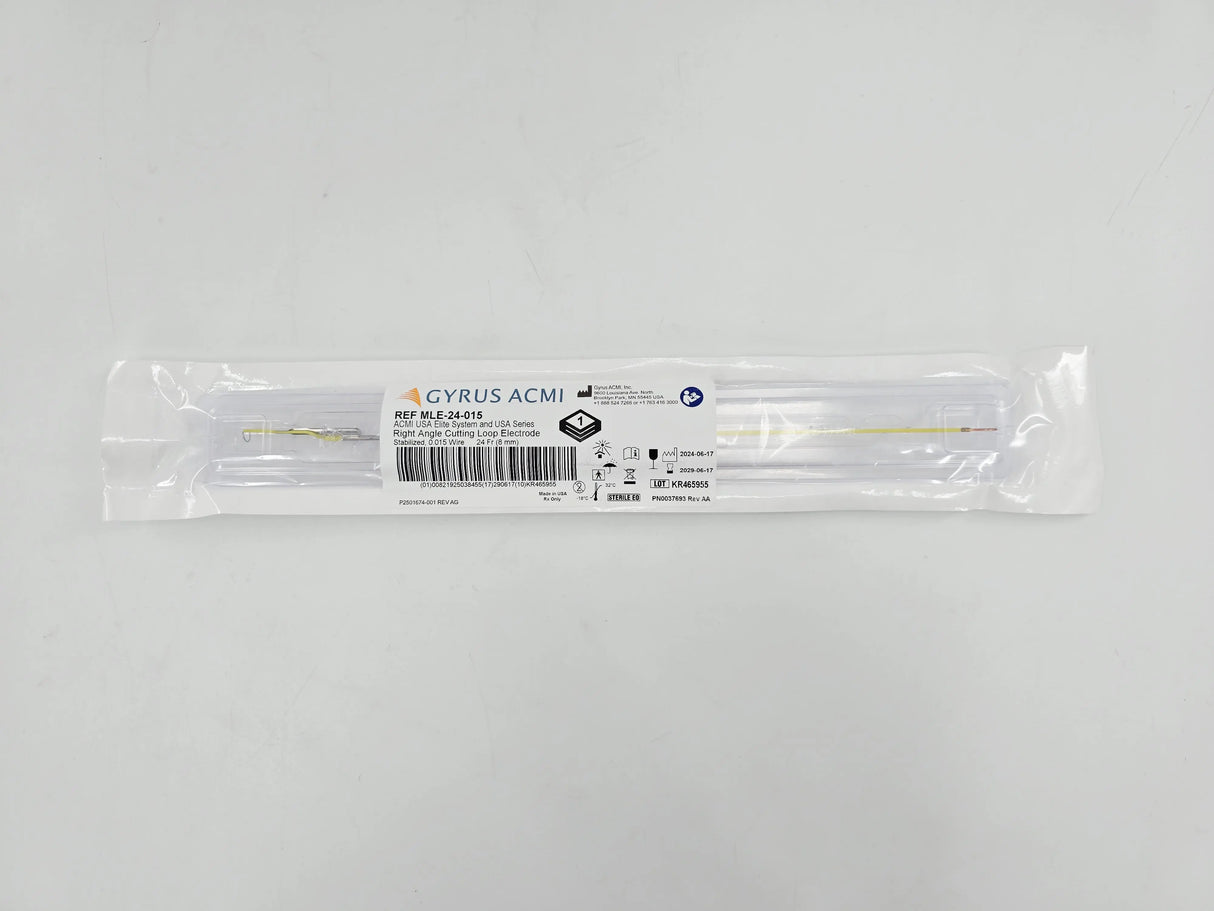 Gyrus ACMI MLE-24-015 USA Elite System and USA Series Right Angle Cutting Loop Electrode .015 Wire 24 Fr 1/EA Gyrus ACMI
