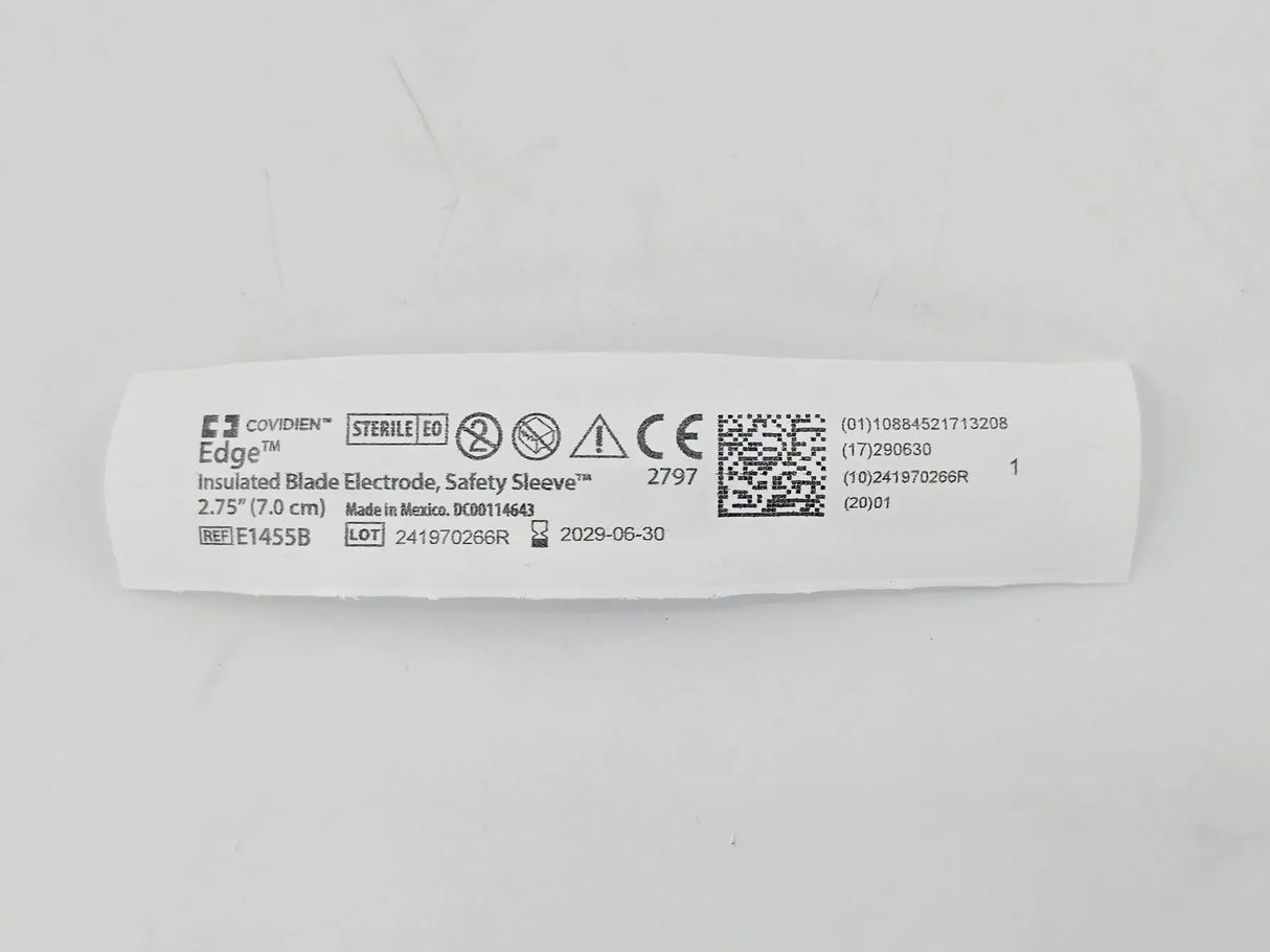 Covidien E1455B Edge Insulated Blade Electrode w/ Safety Sleeve 2.75" BX/25 Covidien