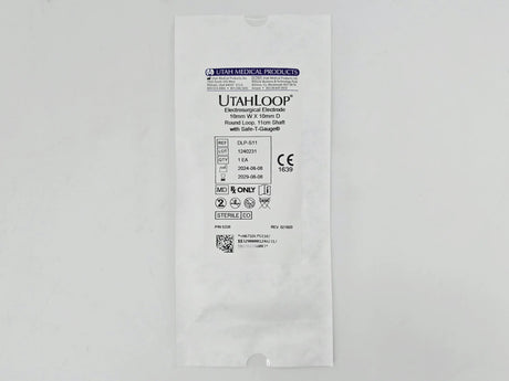 Utah Medical Products DLP-S11 Electrosurgical Electrode 10mm W x 10mm D Round Loop 11cm Shaft w/ Safe-T-Gauge 1/EA Utah Medical Products