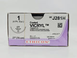 Ethicon J281H Coated VICRYL 1 Undyed 1X27" CT 40mm BX/36 Ethicon