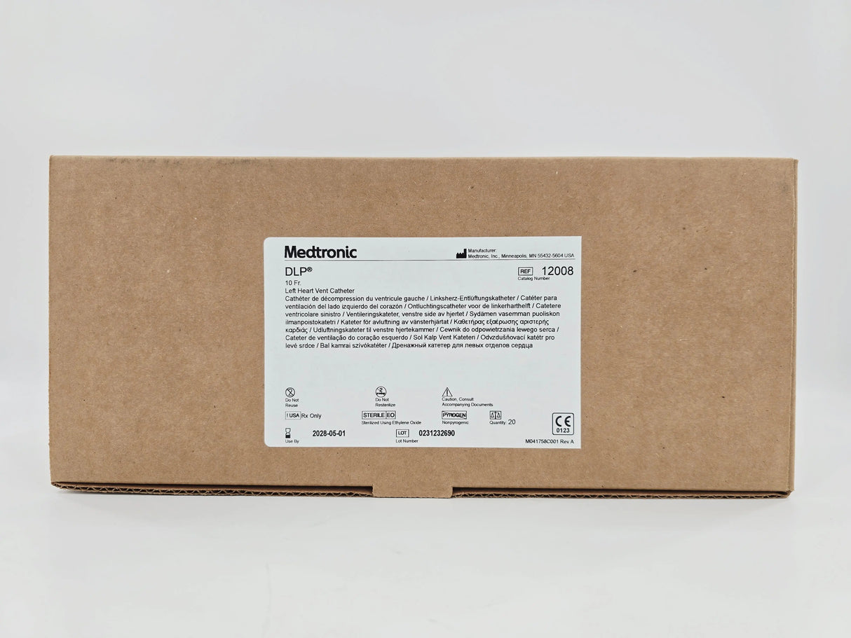 Medtronic 12008 DLP 10 Fr. Left Heart Vent Catheter BX/20 Medtronic