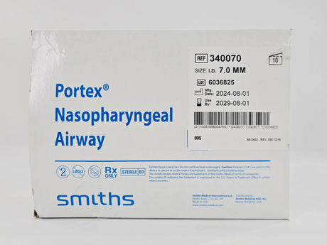 Smiths Medical 340070 Portex Nasopharyngeal Airway 7.0mm I.D. BX/10 Smiths Medical