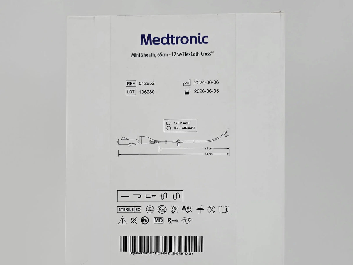 Medtronic 012852 FlexCath Cross Transseptal Solution w/ Mini Sheath 8.5F x 65cm 1/EA Medtronic