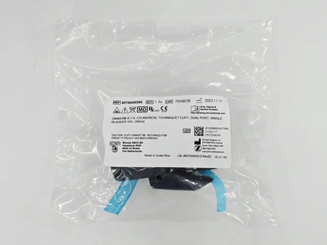 Zimmer 60750000200 A.T.S. Cylindrical Tourniquet Cuff Dual Port Single Bladder 12" 1/EA Zimmer Biomet