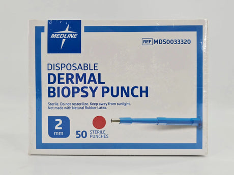 Medline MDS0033320 Disposable Dermal Biopsy Punch 2mm BX/50 Medline