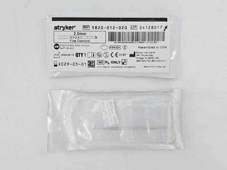 Stryker 5820-012-020 Elite Round Fine Diamond Bur 2.0mm 1/EA Stryker