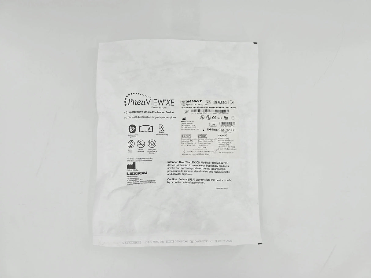 Lexion 9660-XE PneuVIEW XE Laparoscopic Smoke Elimination Device 1/EA Lexion Medical