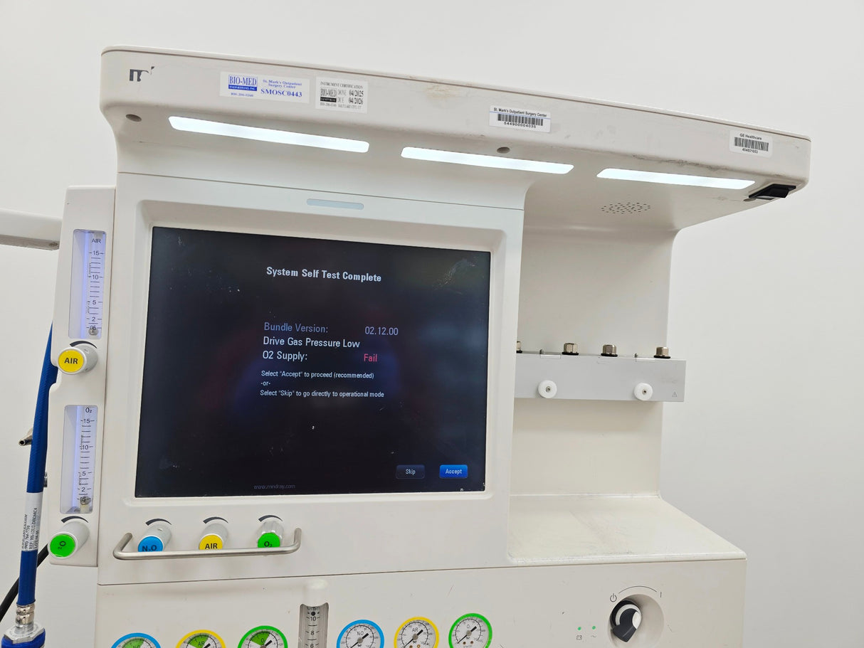 Mindray A5 Anesthesia Machine System Cart S/W: 02.12.00