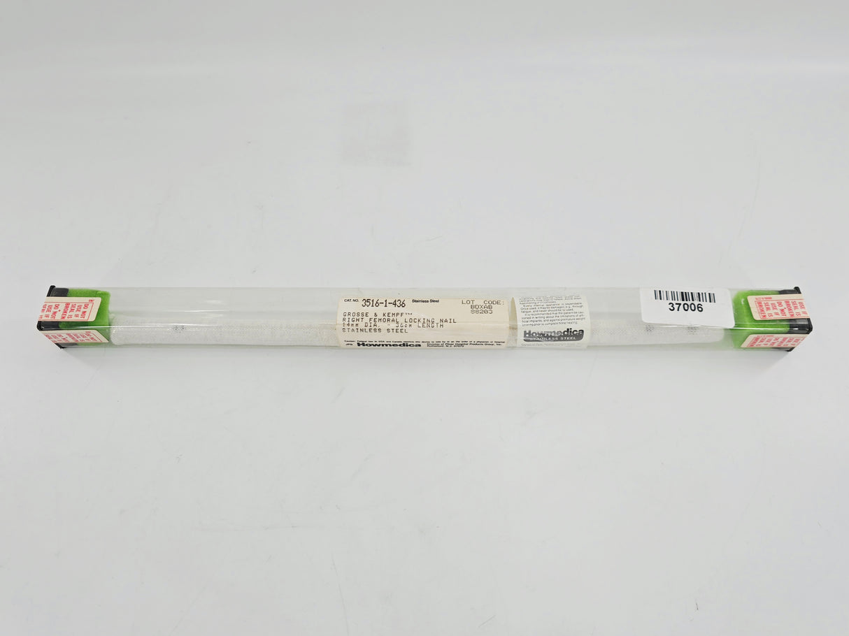 Howmedica 3516-1-436 Grosse-Kempf Right Femoral Locking Nail 14mm x 36cm 1/EA