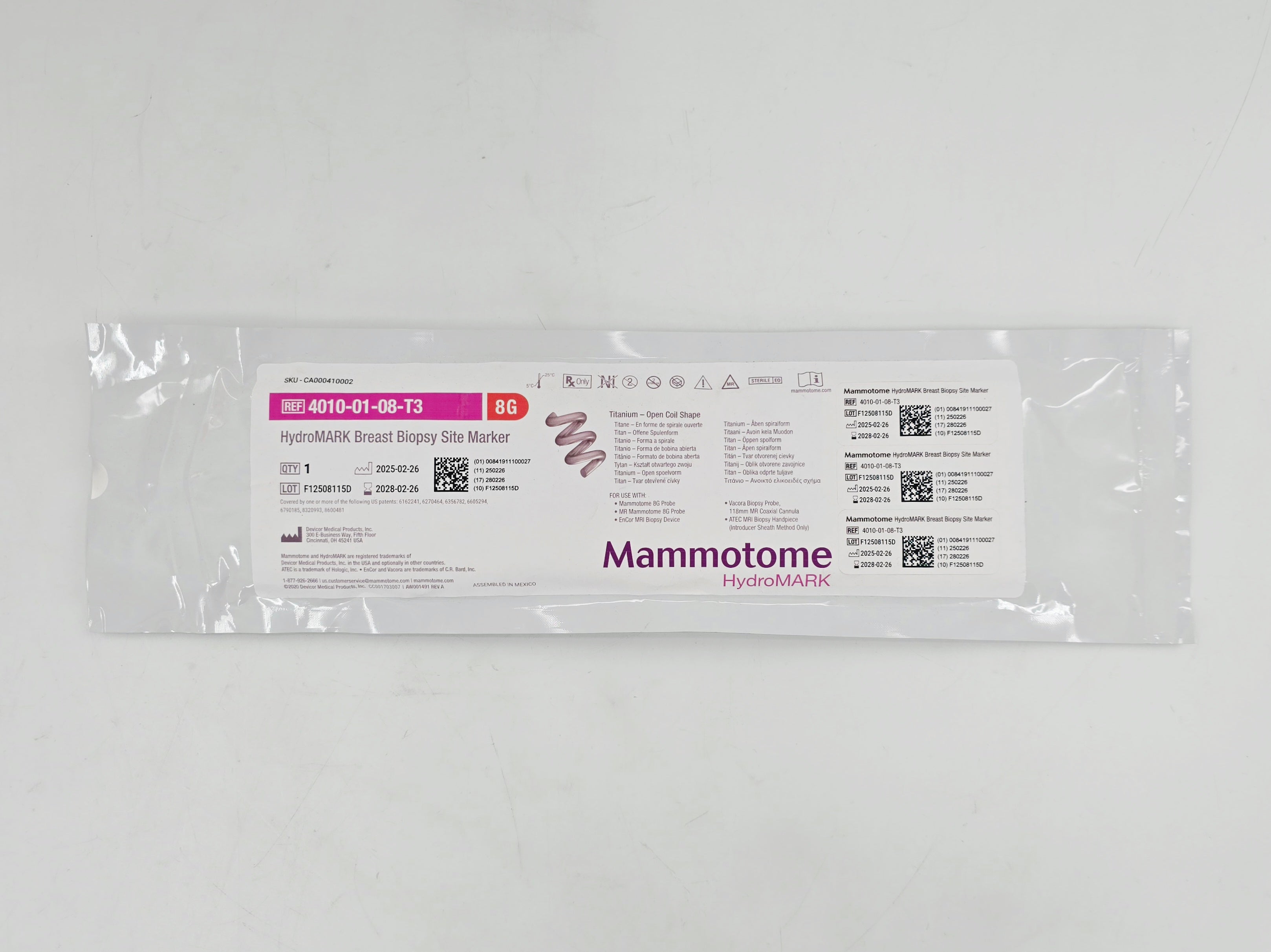 naojiyamamoto83　1506040 Devicor 4010-01-08-T3 Mammotome HydroMARK 8G Breast Biopsy Site