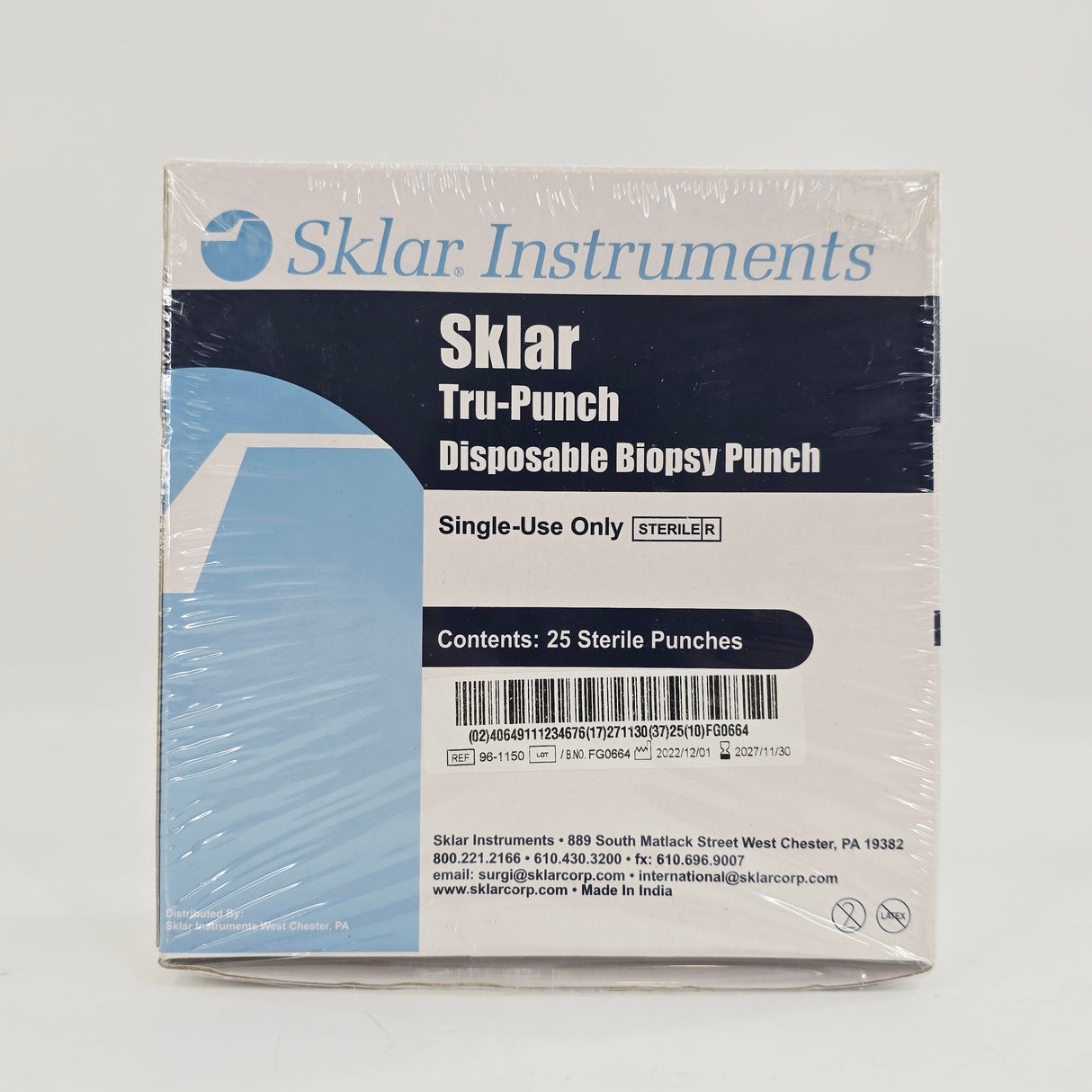 Sklar 96-1150 Tru-Punch Disposable Biopsy Punch 6mm BX/25