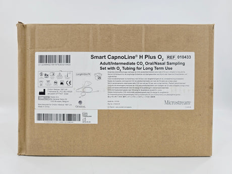 Oridion 010433 Microstream Smart CapitoLine H Plus O2 Adult/Intermediate CO2 Nasal Sampling Set w/ Tubing CS/25