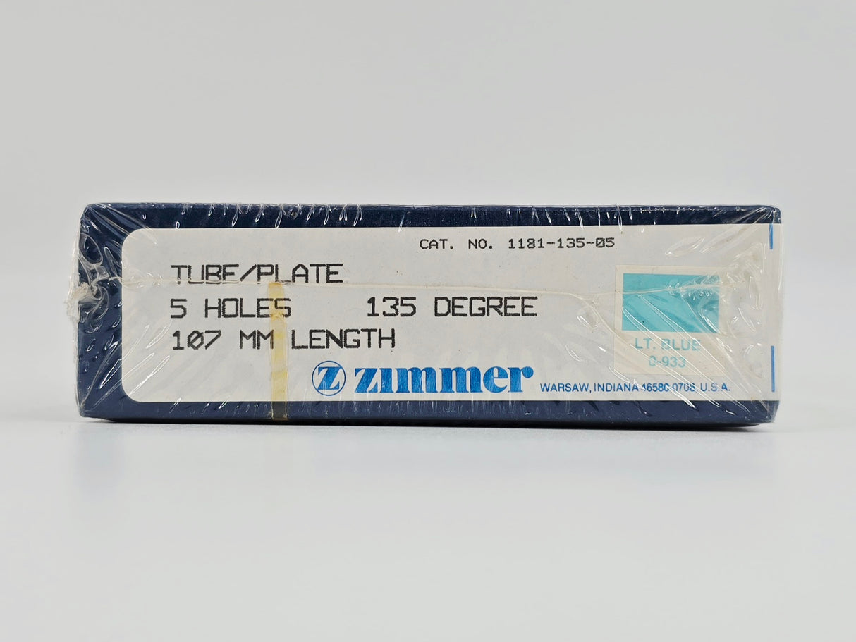 Zimmer Biomet 1181-135-05 Free-Lock Femoral Fixation System Compression Tube/Plate 135° 5 Holes 107mm Length BX/1