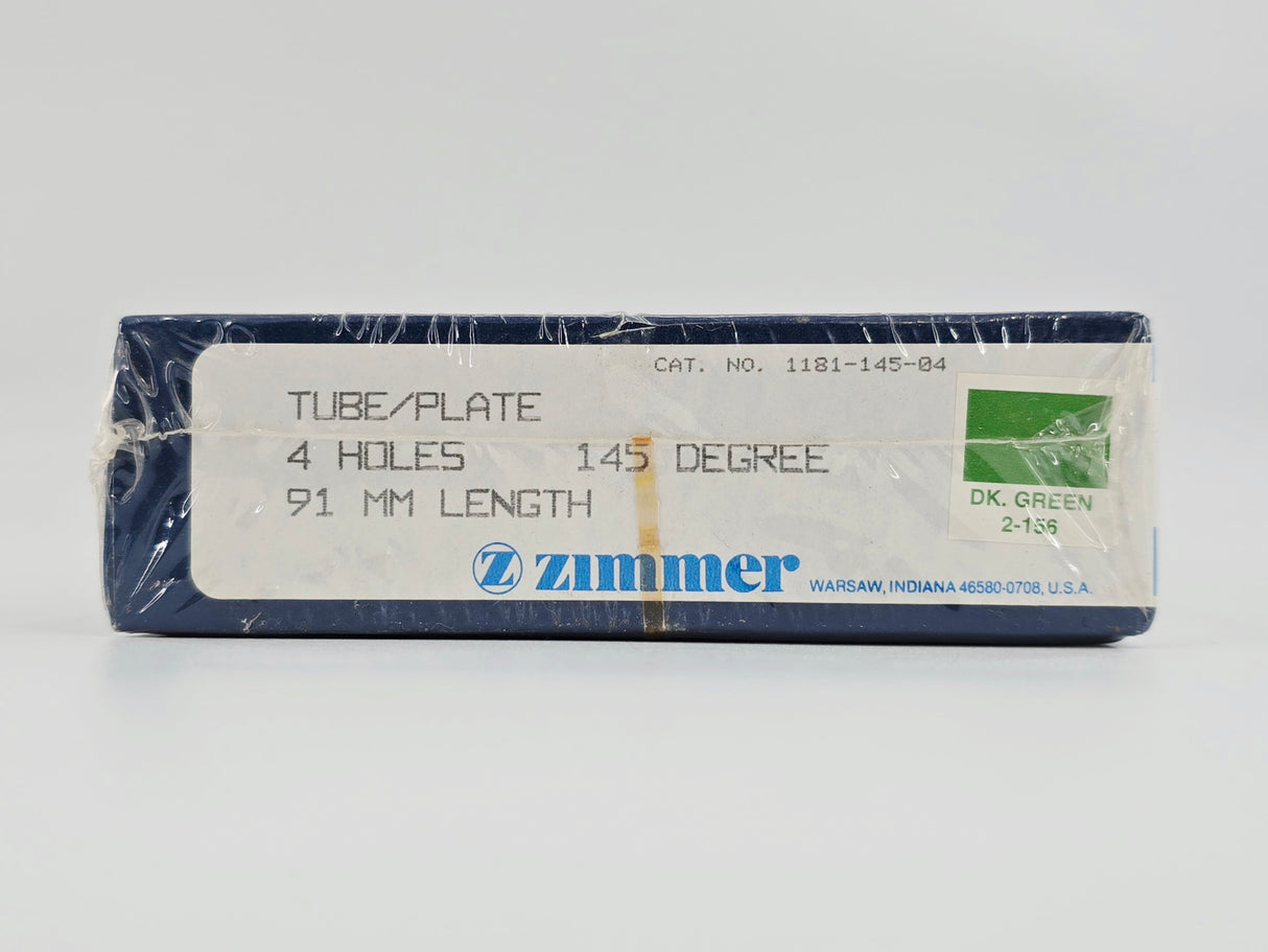Zimmer Biomet 1181-145-04 Free-Lock Femoral Fixation System Compression Tube/Plate 145° 4 Holes 91mm Length BX/1