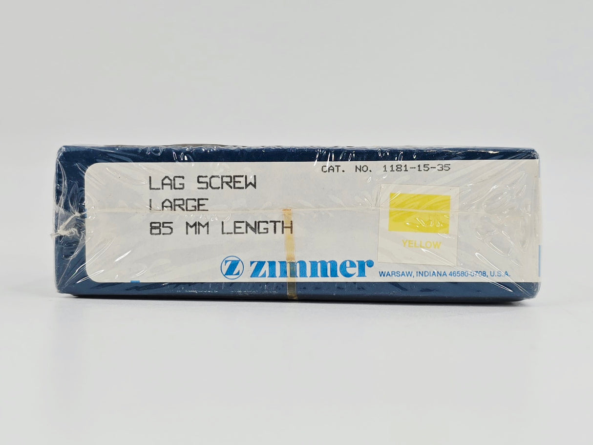 Zimmer Biomet 1181-15-35 Free-Lock Femoral Fixation System Compression Lag Screw Large 15.8mm 85mm Length BX/1