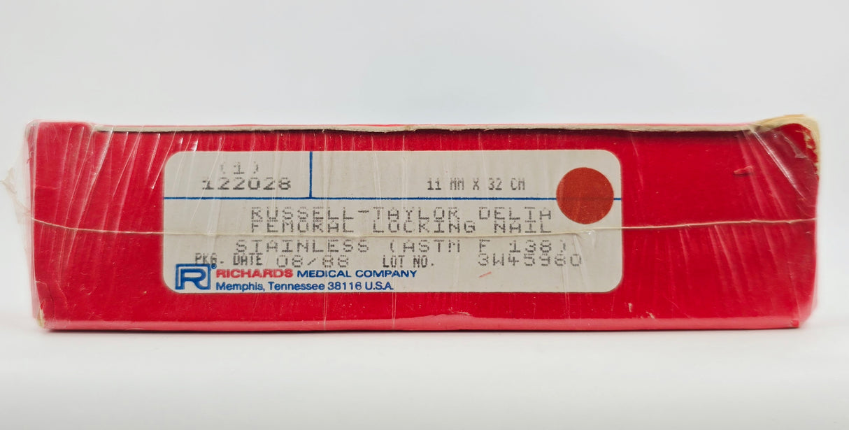 Smith & Nephew Richards 122028 Russell-Taylor Delia Femoral Locking Nail 11mm x 32cm BX/1